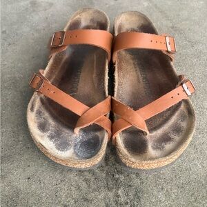 Birkenstock size 7-1/2  Leather Double-strap Sandals